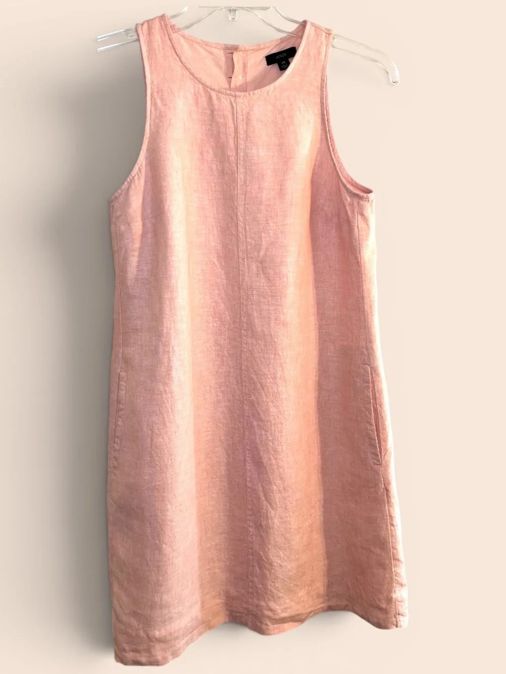 J. Crew Peach Linen A-Line Mini Dress Size XS
